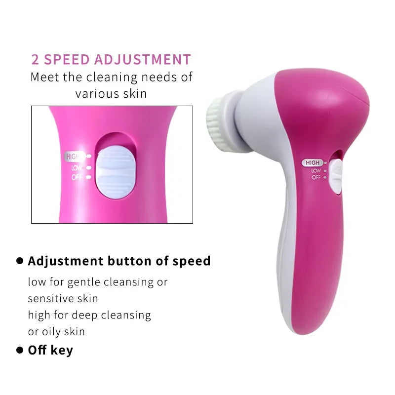 GlowBrush™ 5-in-1 Facial Cleansing Brush